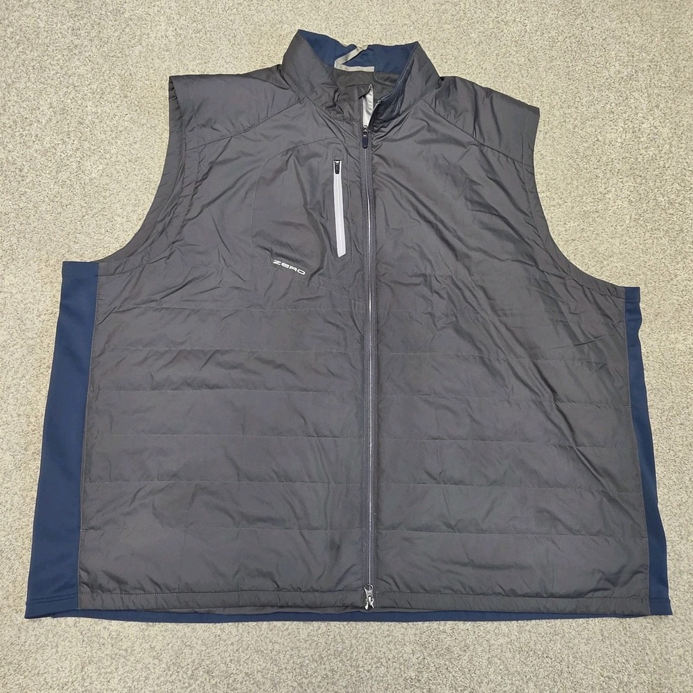 Zero Restriction Z625 Golf Vest Mens 5XB Navy Blue Windproof Quilted Primaloft